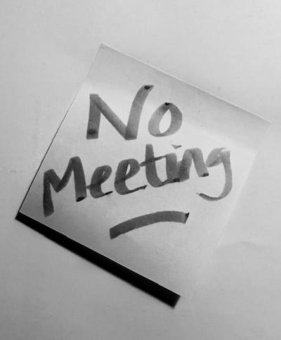 No meeting written on a post it